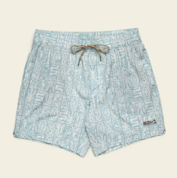 137426S Deep Set Boardshorts - 7", Color: Tidal Tablets:Seafoam, Size: S