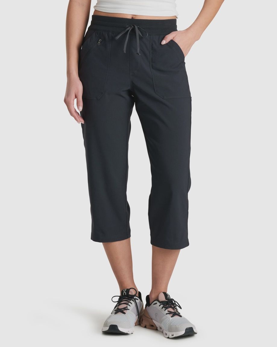 6473 Trekr Pull On Kapri, Color: BK-Black, Size: S