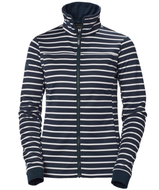 30357 W Crew Fleece Jacket, Color: 598 Navy Stripe, Size: S