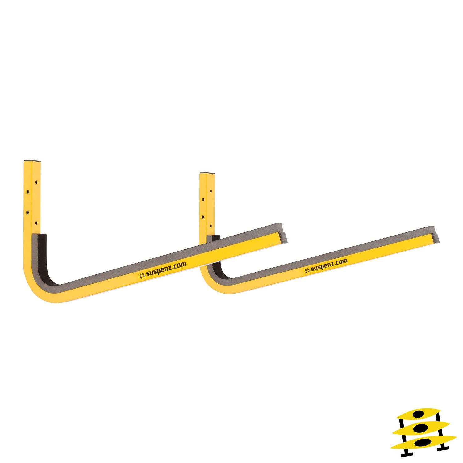 Board Rack -  SUP Wall Storage, Color: Yellow
