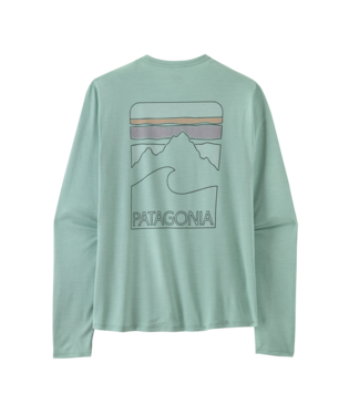 44934 M's L/S Cap Cool Sun Shirt - Peak Visions, Color: TBIX : Thermal Blue - Thin Ice X-Dye, Size: S