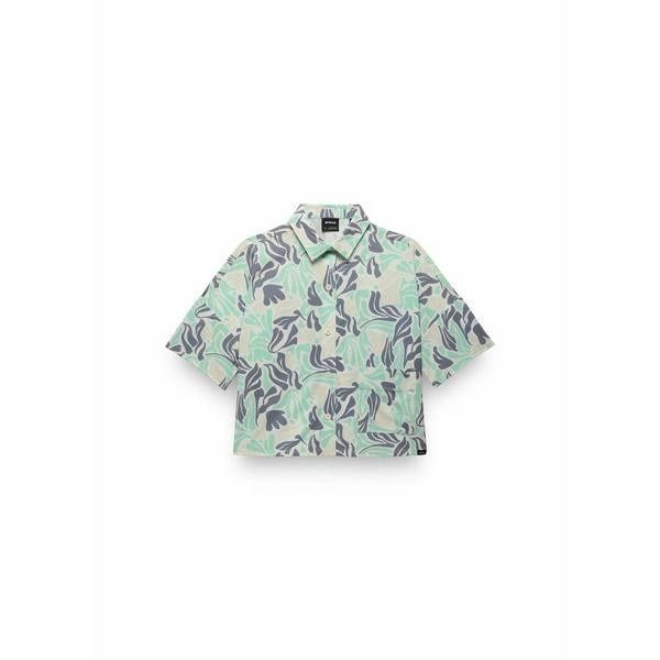 2081641 Railay SS Button Down, Color: Sea Glass Seaweed, Size: XS