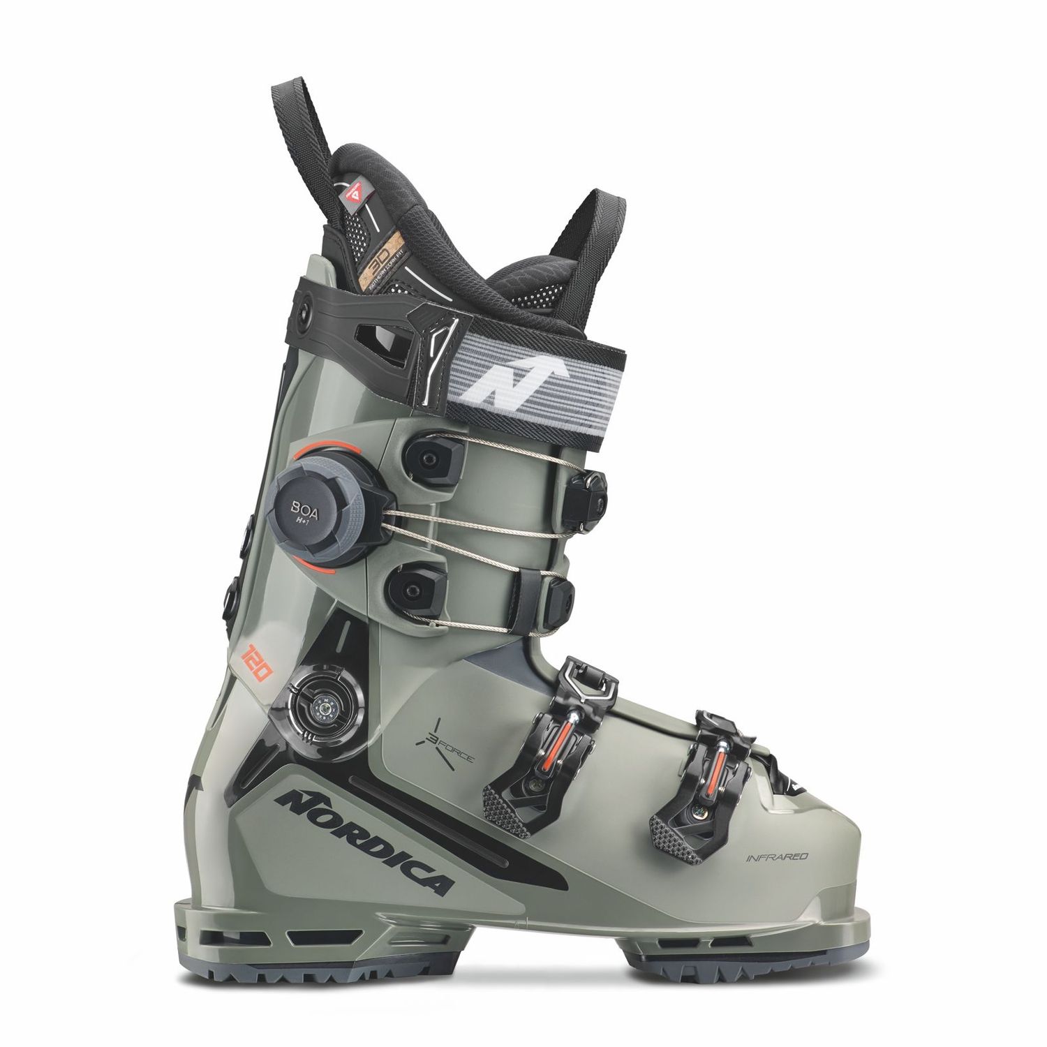Speedmachine 3 120 BOA Cuff, Color: Dark Gray/ Black/ Red, Size: 25.5, year: 2027
