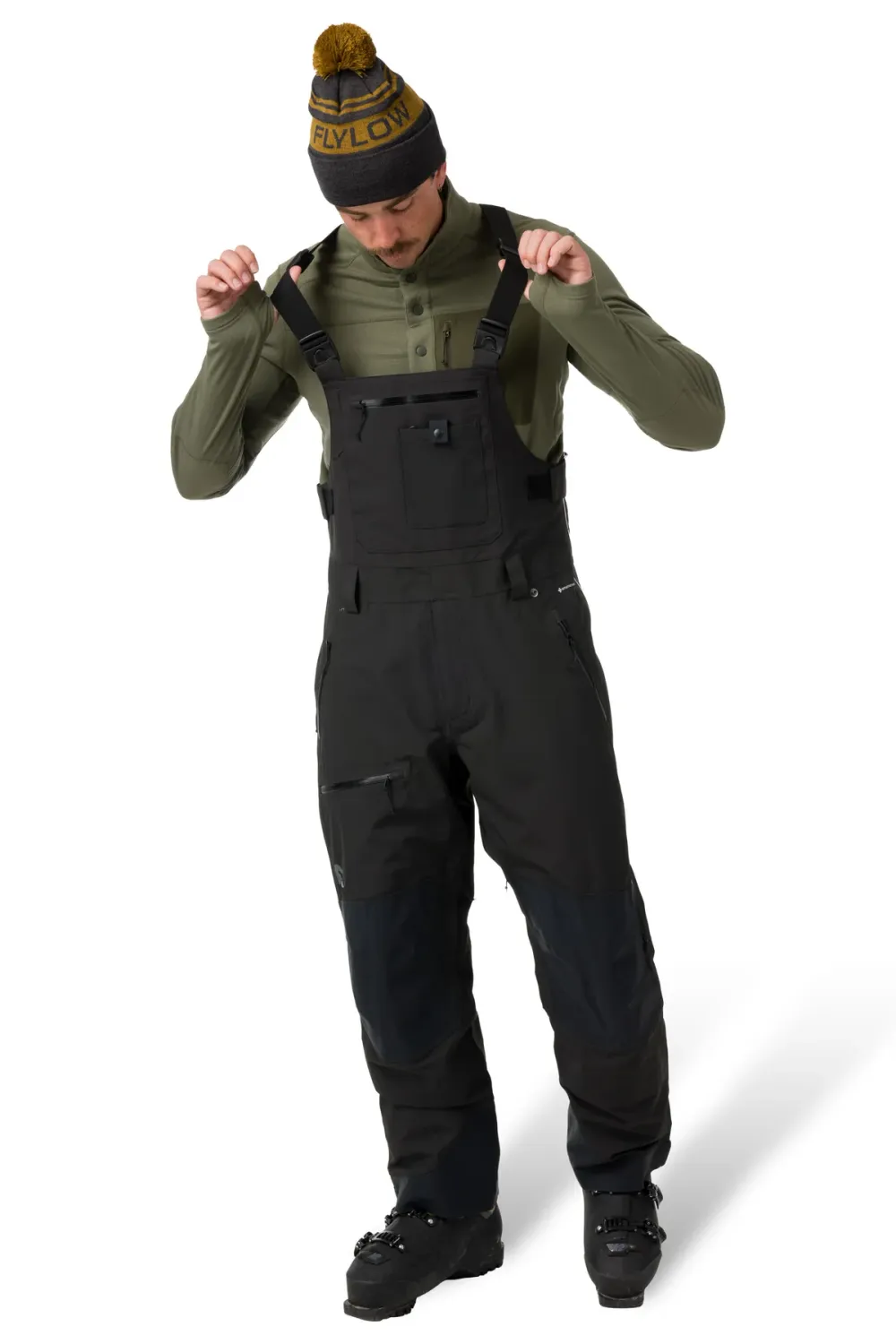 1825 M's Baker Bib - 27, Color: 010 Black, Size: M
