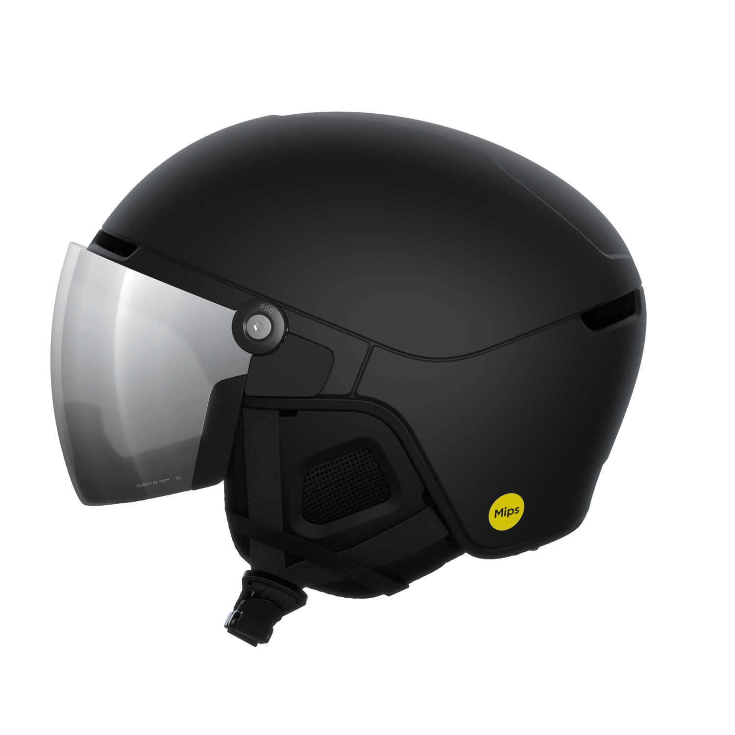 Obex Visor, Color: Uranium Matte Black, Lens: Clarity Partly Sunny Silver, Size: XS-S