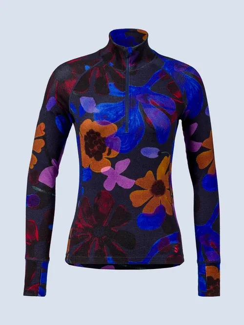 Bassett Half-Zip Top - 27, Color: Nightflora, Size: 4