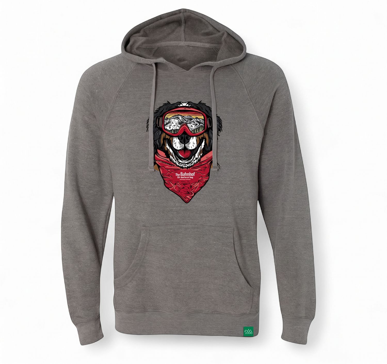 "The Bahnhof" Bernie Dog Adult Hoodie, Color: Nickel, Size: XS