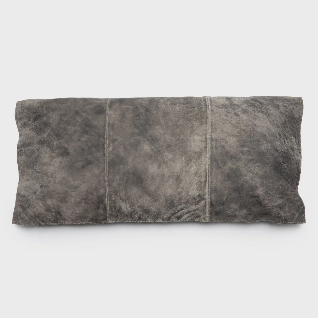 Suede kussenhoes met drie panelen - grijs - 30x60