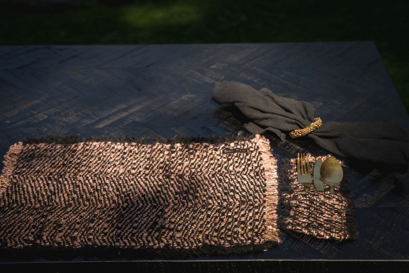 The Oh My Gee Placemat - black copper