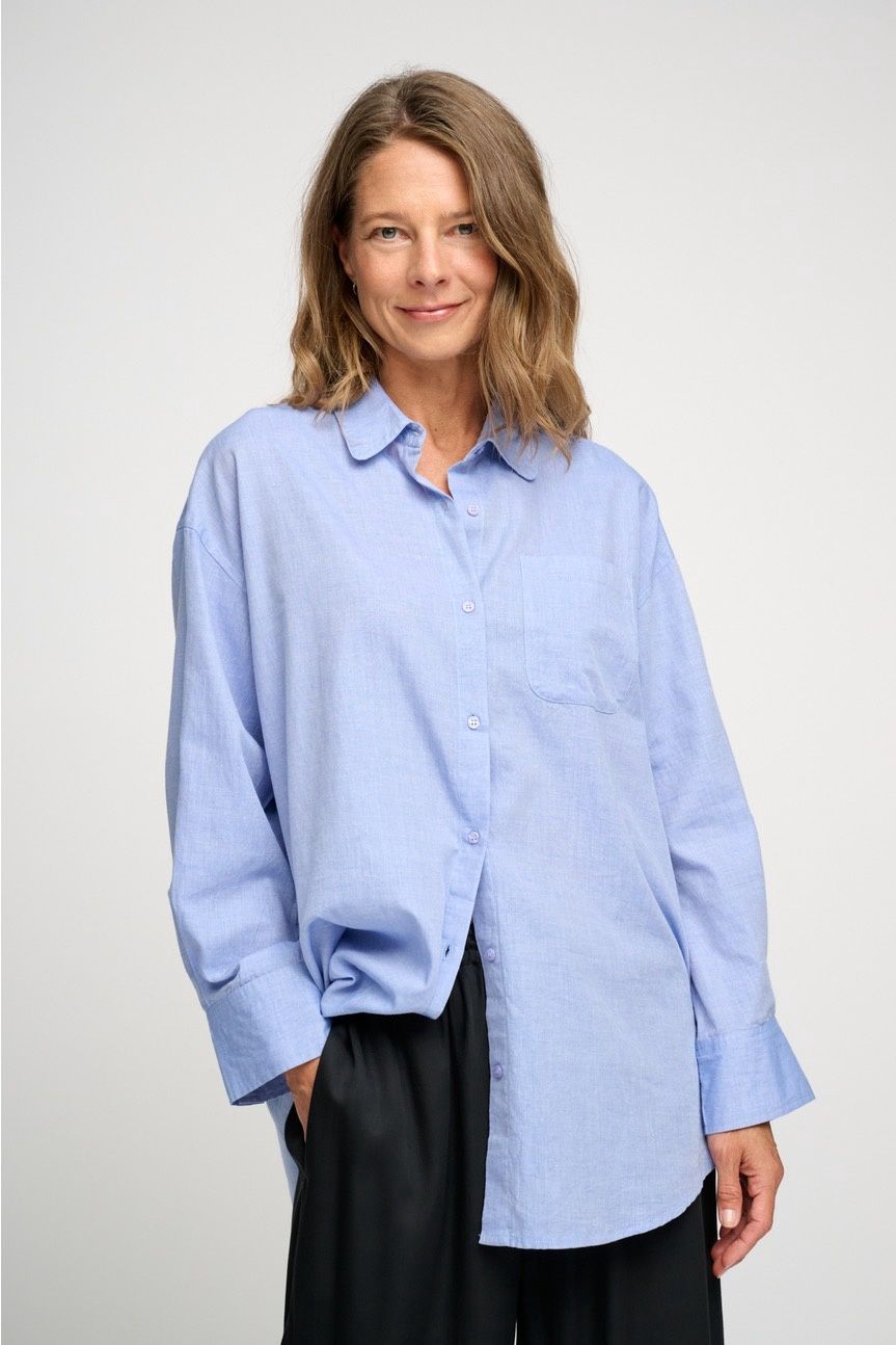 Avalon shirt chambray - light blue