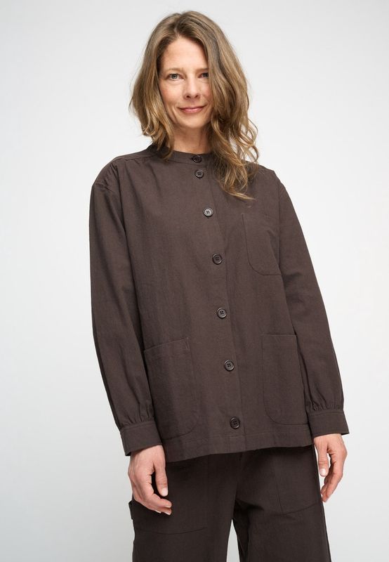 Tales shirt crepe - chocolade