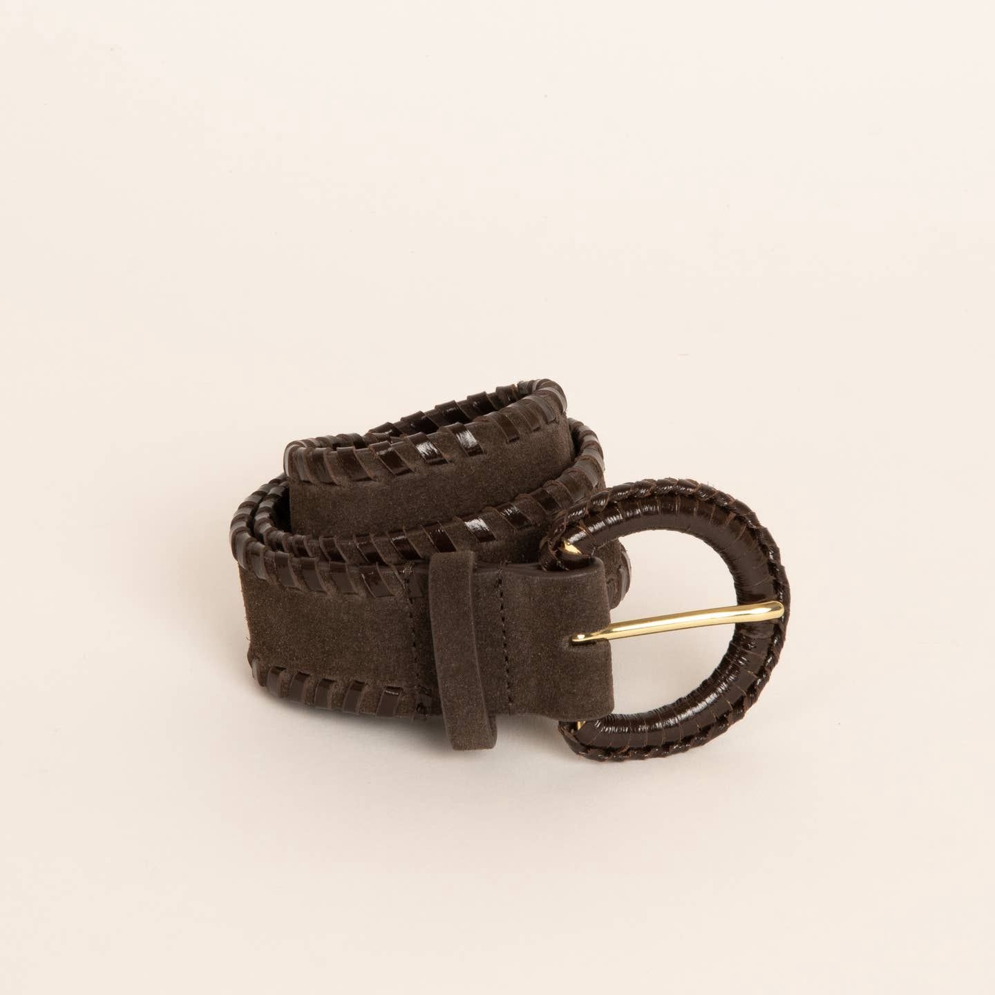 Rina leren riem- chocolade