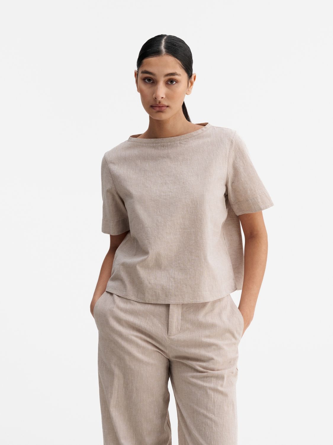 Lola linen tee - cream