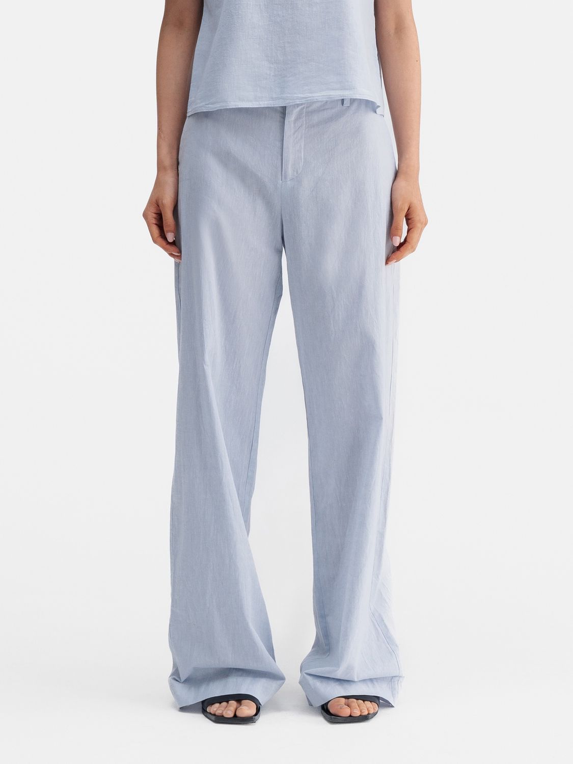 Meya linen trousers - denim blue