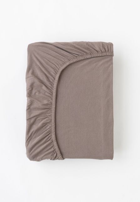 Organisch katoenen bedovertrek Pamban - mocca