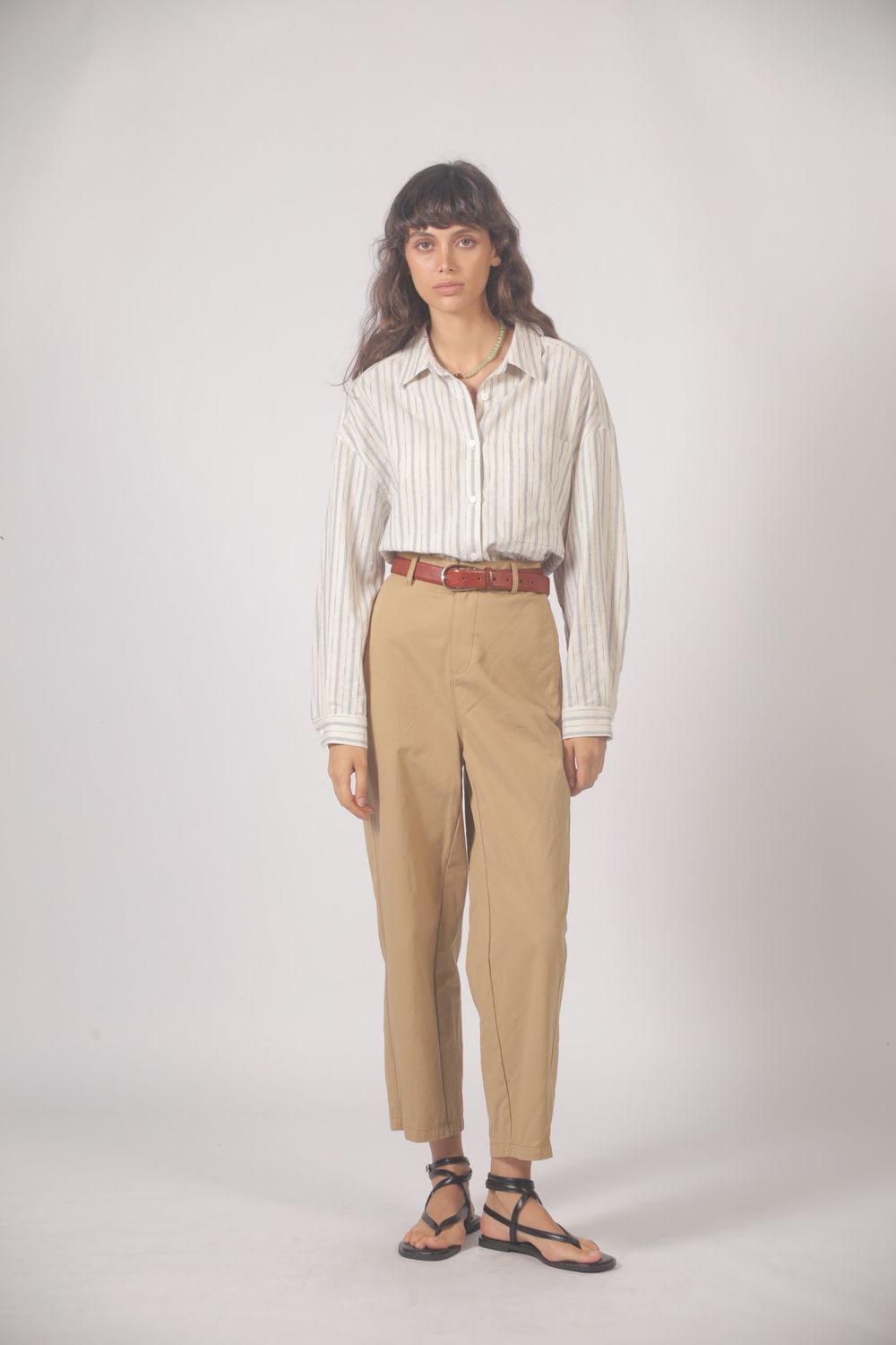 Katoenen broek The Korner - camel