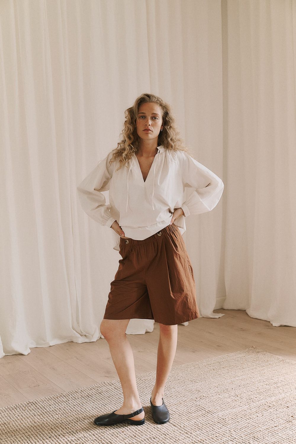 Irissa wide shorts - cambridge brown