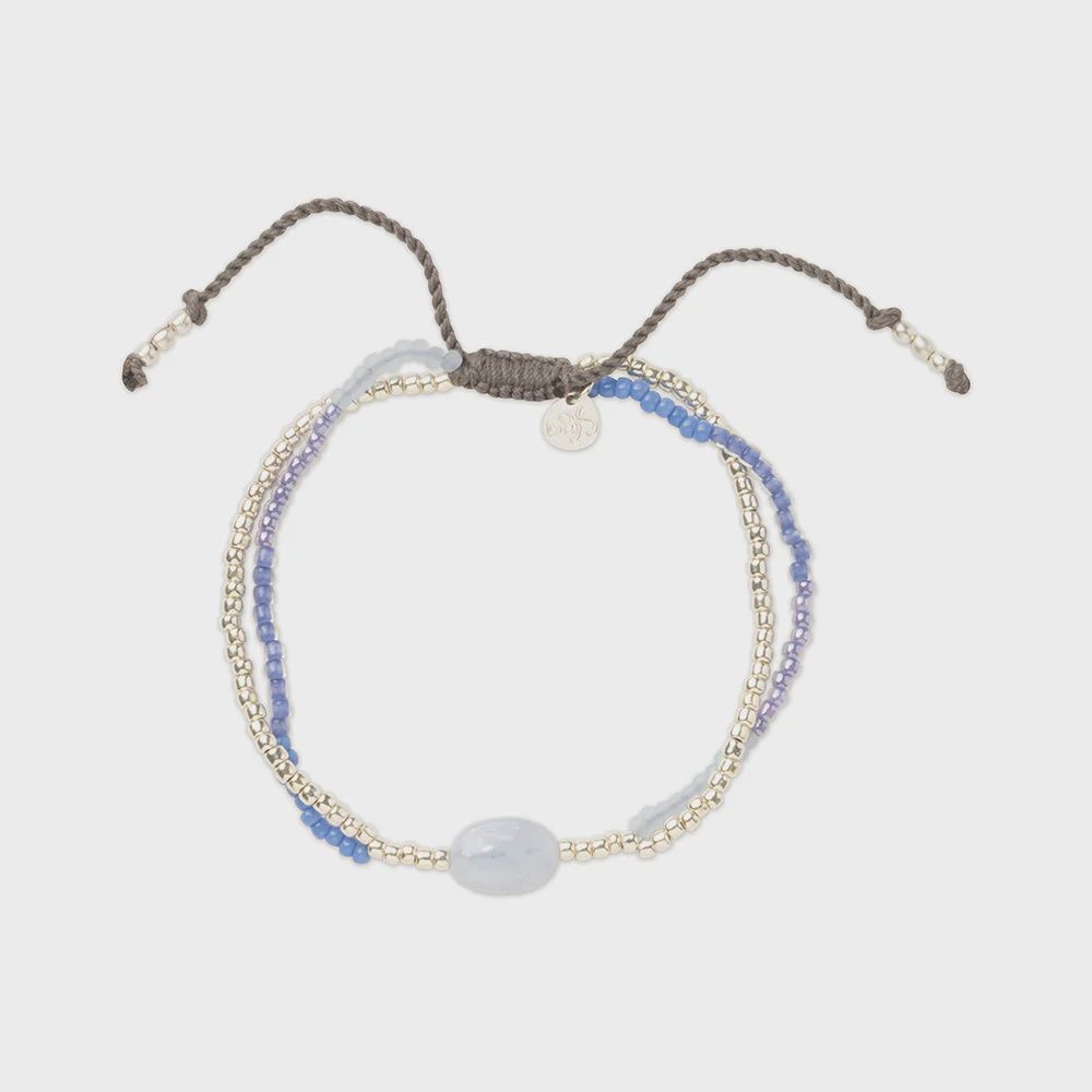 A beautiful story Shining blauwe agaat armband