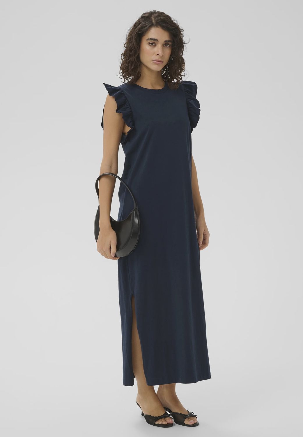 Celina flounce dress - midnight marine