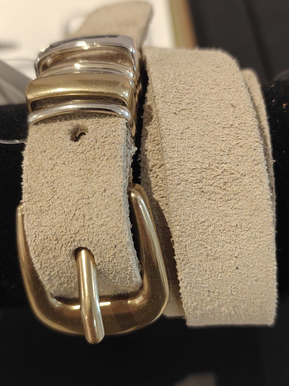 Ruby riem mixed metals - ecru