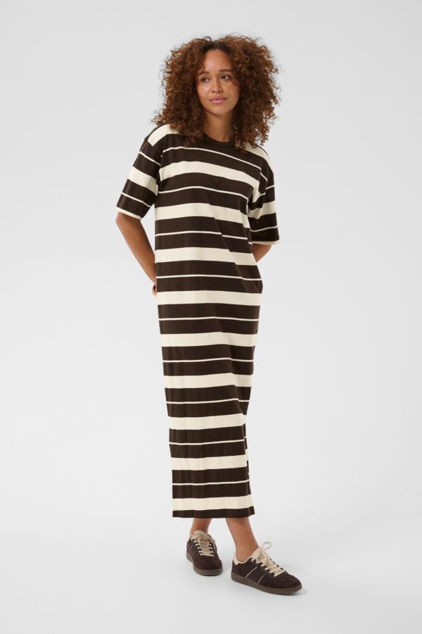 Winny dress - brown stripes