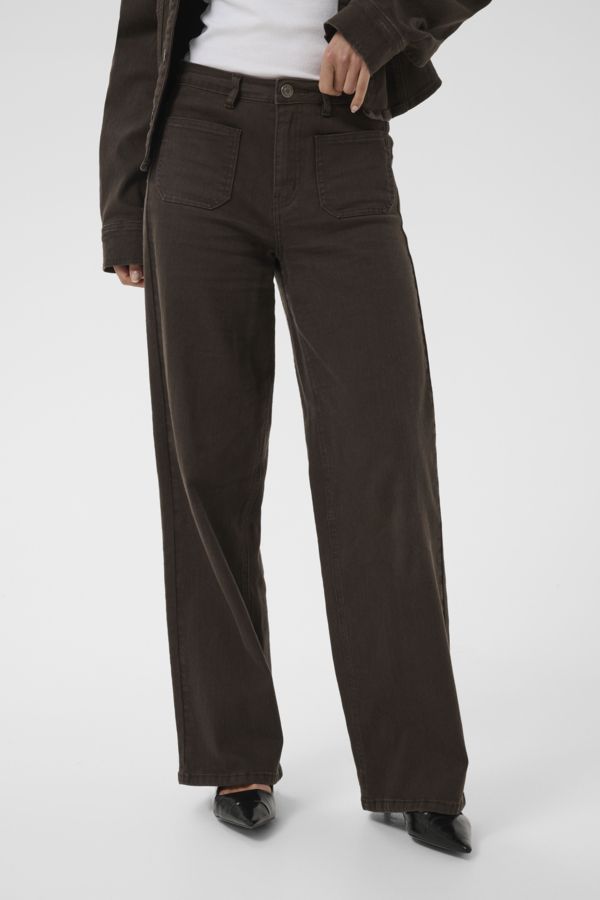 Brook high waist regular fit jeans -  coffee bean