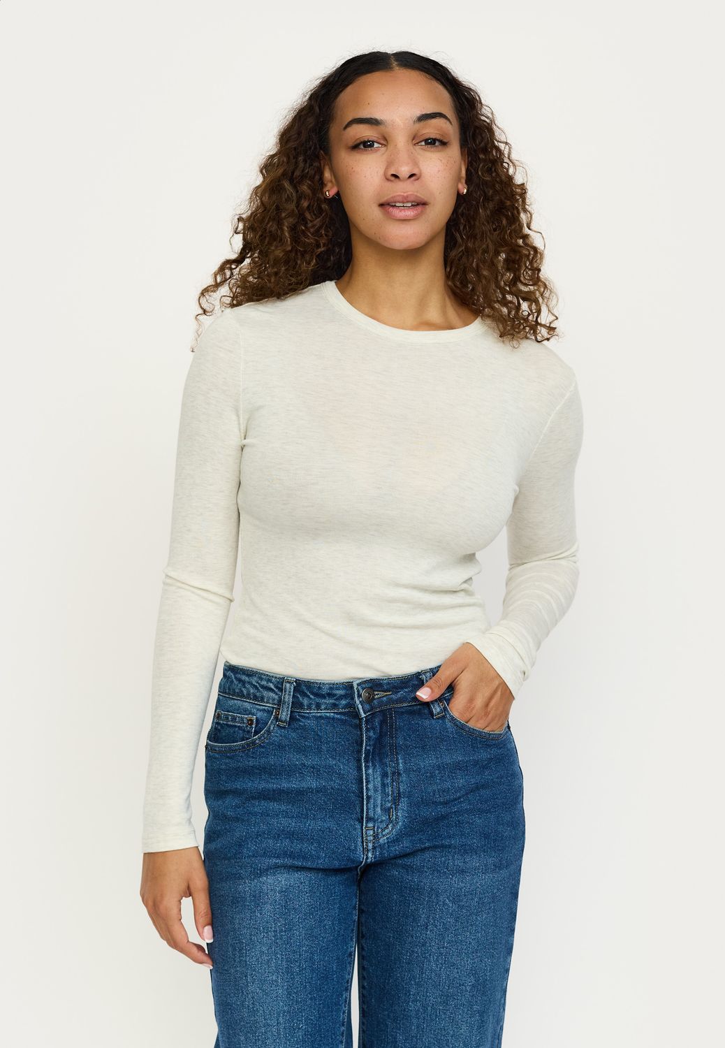 Soft Rebels Roman longsleeve - blue melange