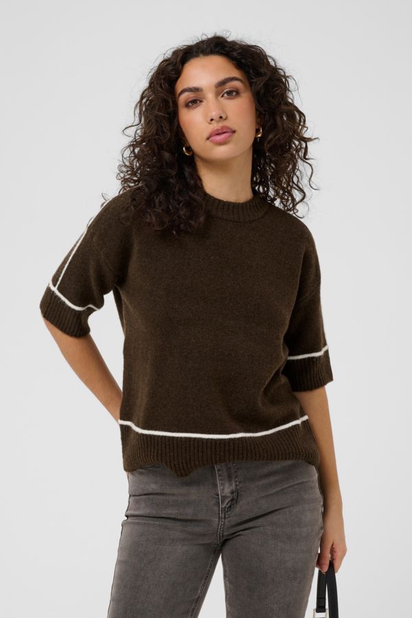 Kaffe Jinie knit pullover - coffe bean