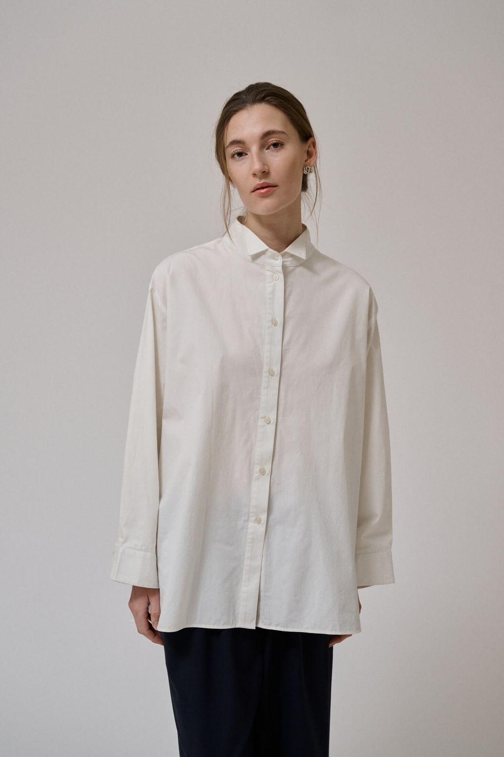 Anne-mi Irissa longsleeve oversize shirt - white sand