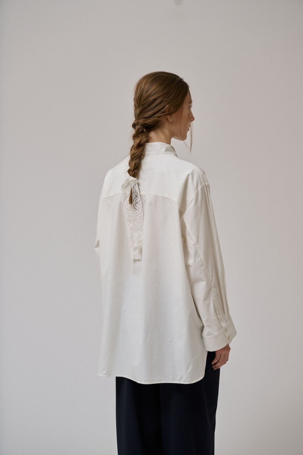Anne-mi Irissa longsleeve oversize shirt - white sand