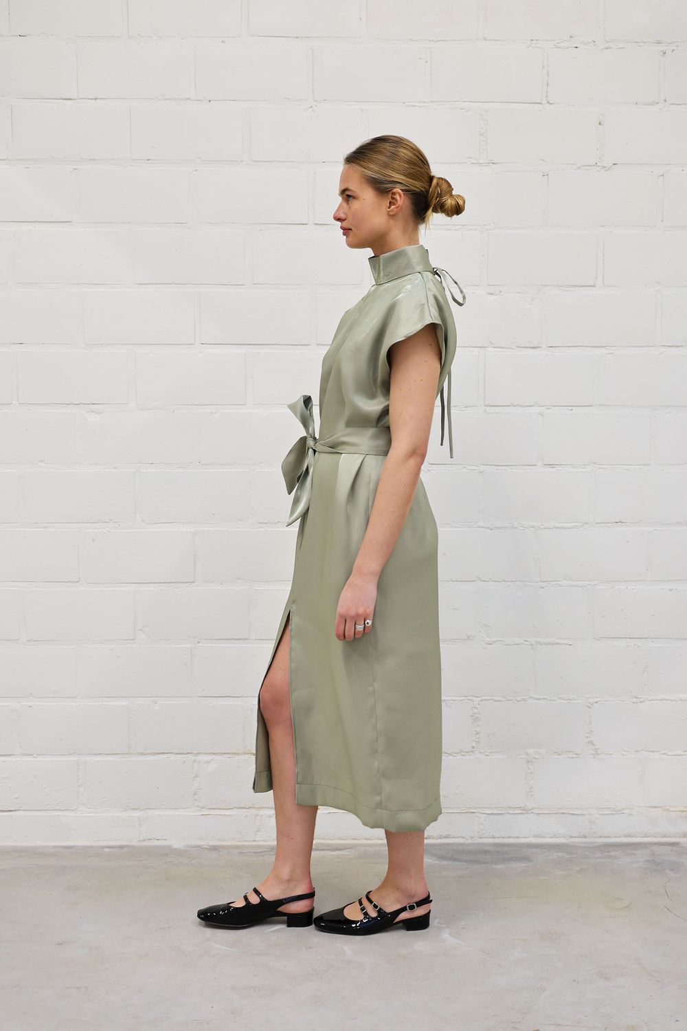Sil Dorothy dress - satin green