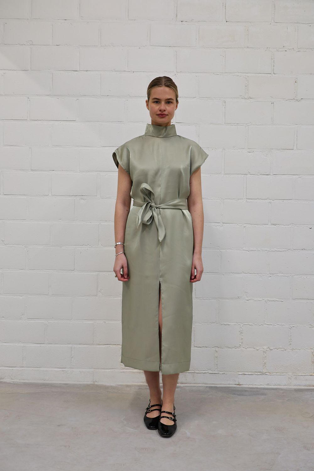 Sil Dorothy dress - satin green