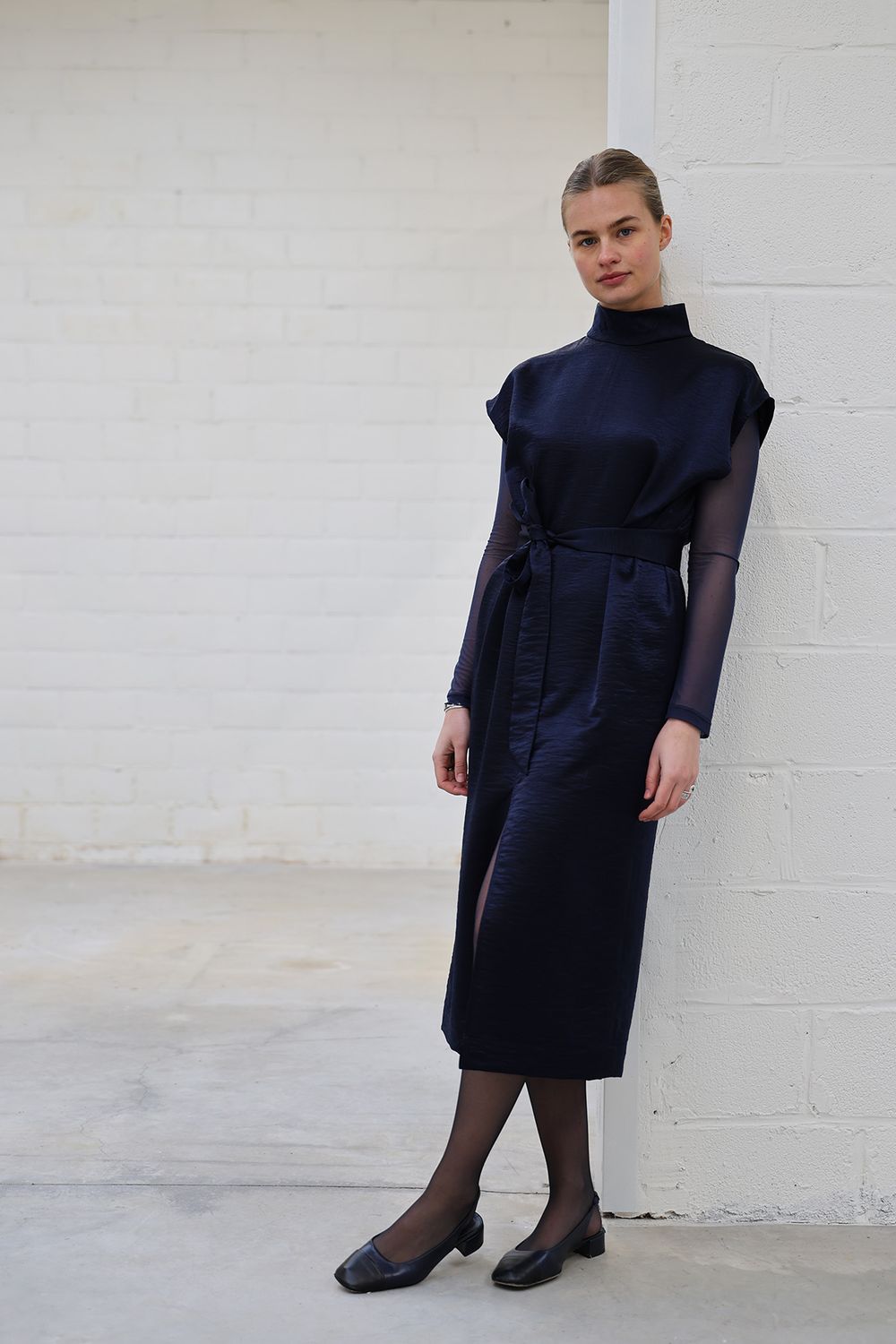 Sil Dorothy dress - satin navy