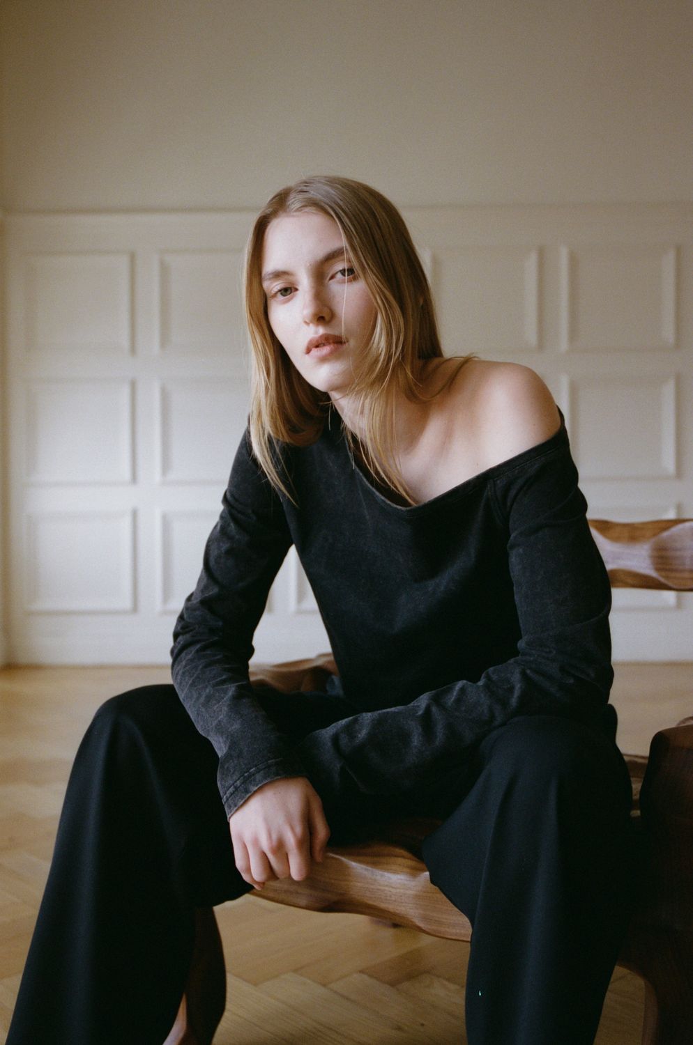 Ahlvar gallery Chiney jersey blouse - washed black