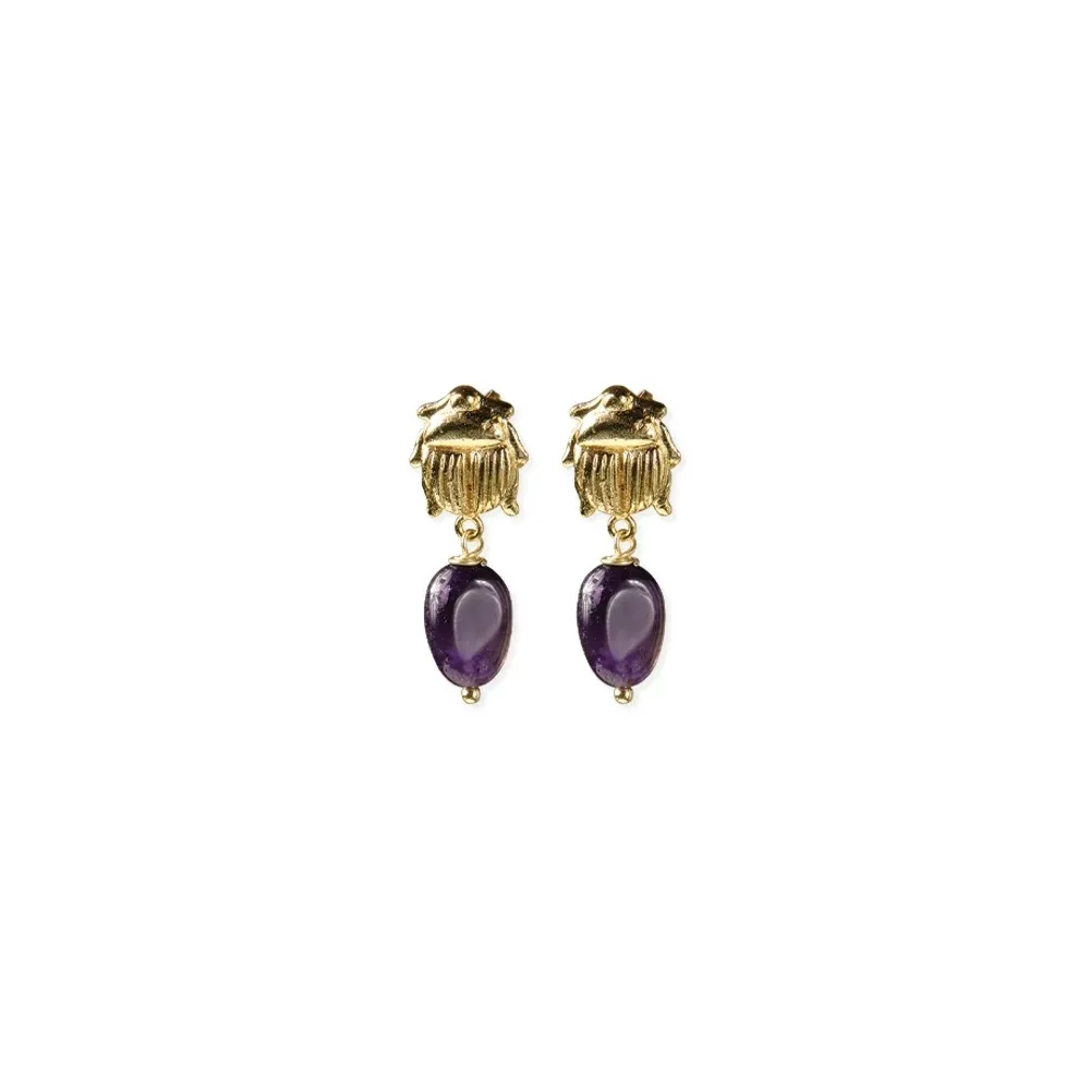 A beautiful story Heavenly amethyst oorbellen