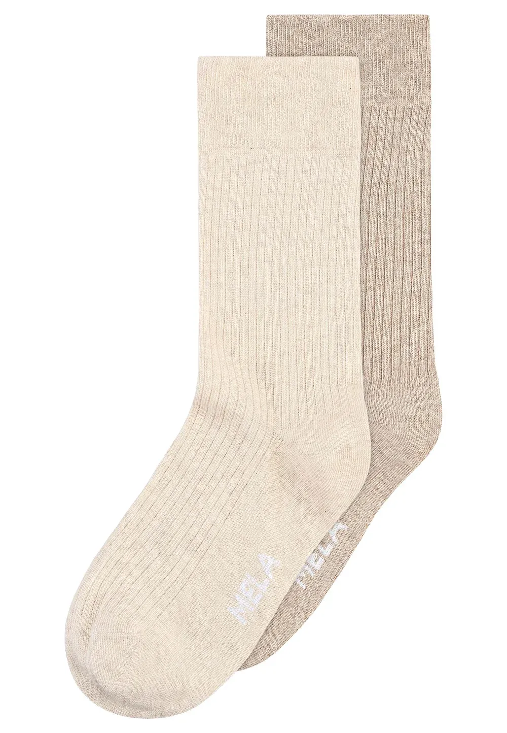 Mela Ribbed socks - cream blend