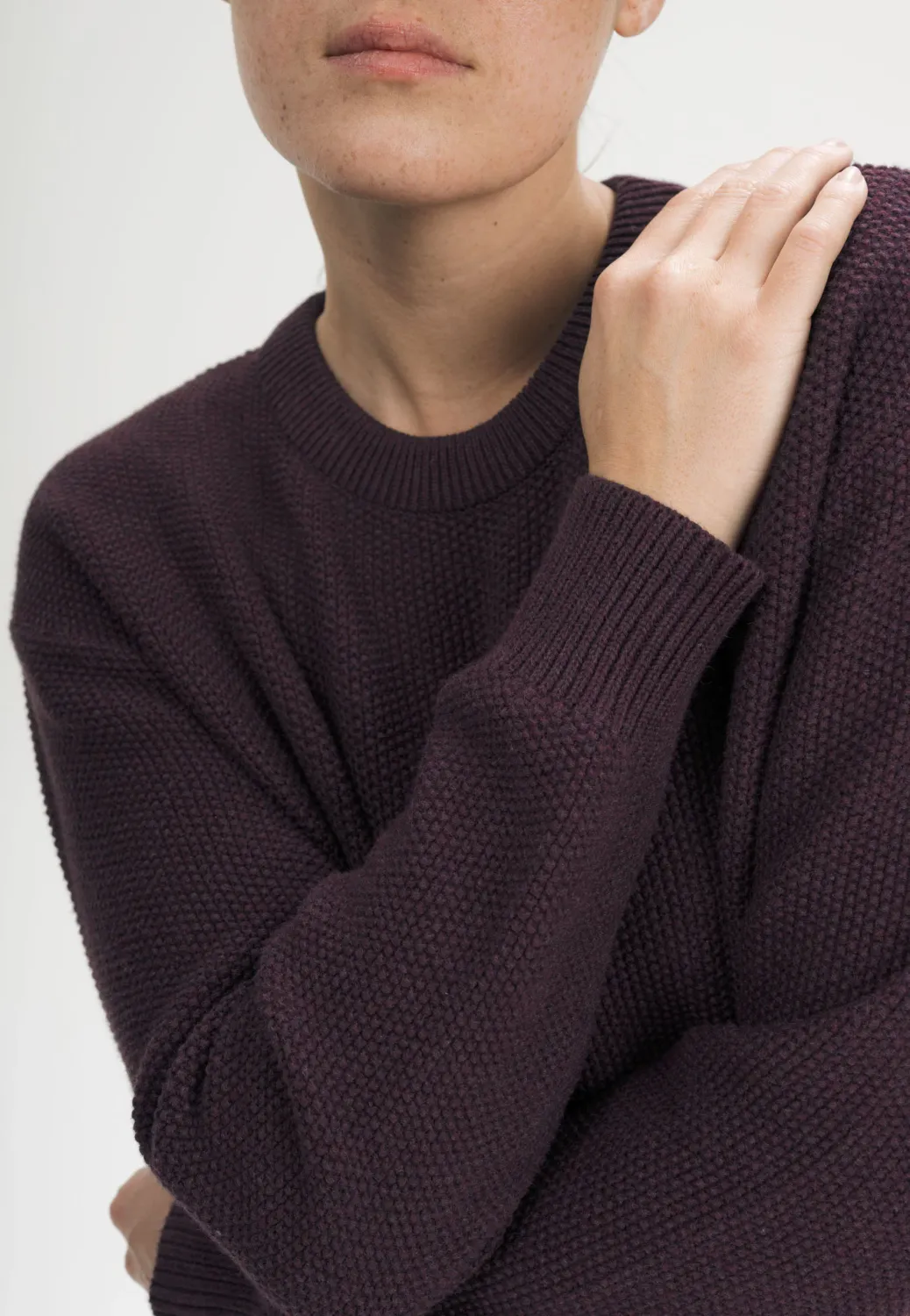 Mela Suriya structured knit jumper - elderberry blend