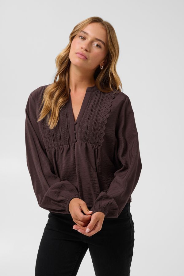 Kaffe Galina blouse - fudge