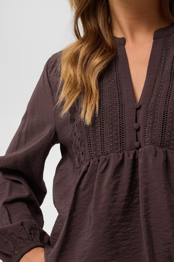 Kaffe Galina blouse - fudge