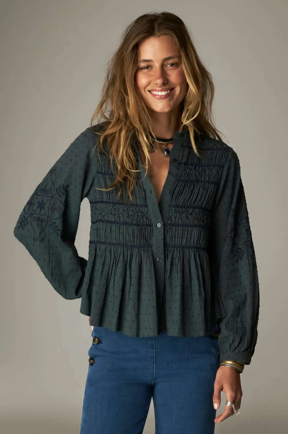 Maison hotel Darla blouse - vintage turquoise