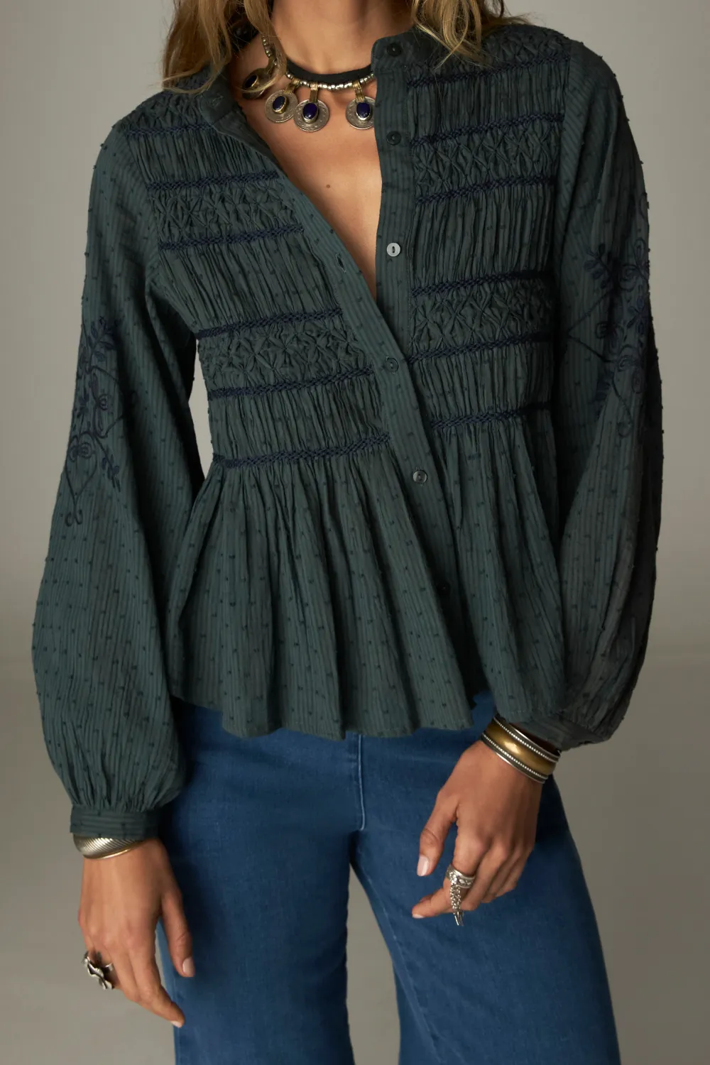 Maison hotel Darla blouse - vintage turquoise