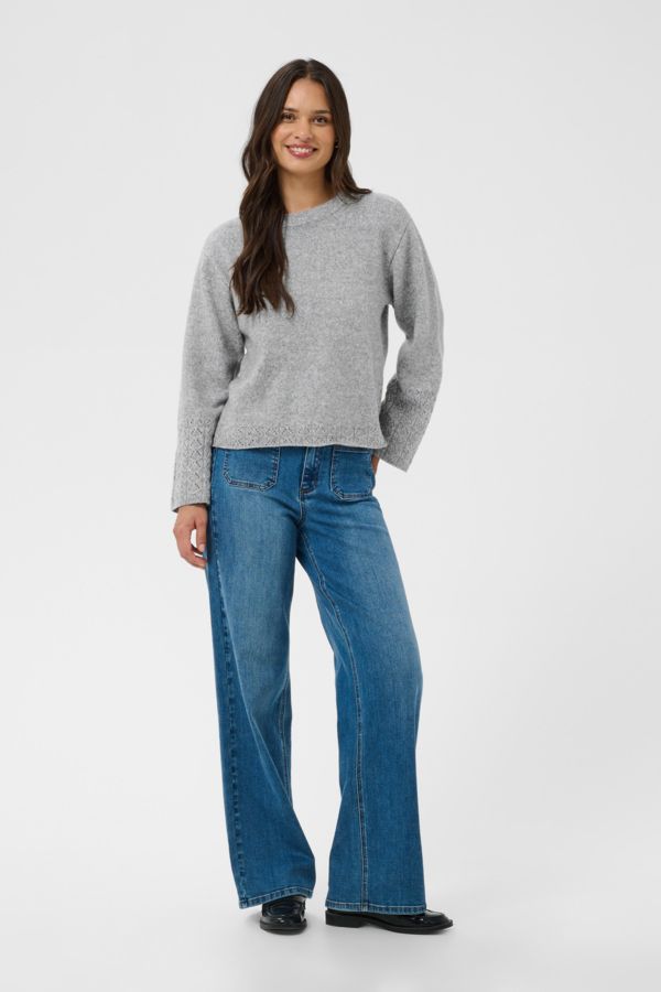 Kaffe Gro pullover - grey melange