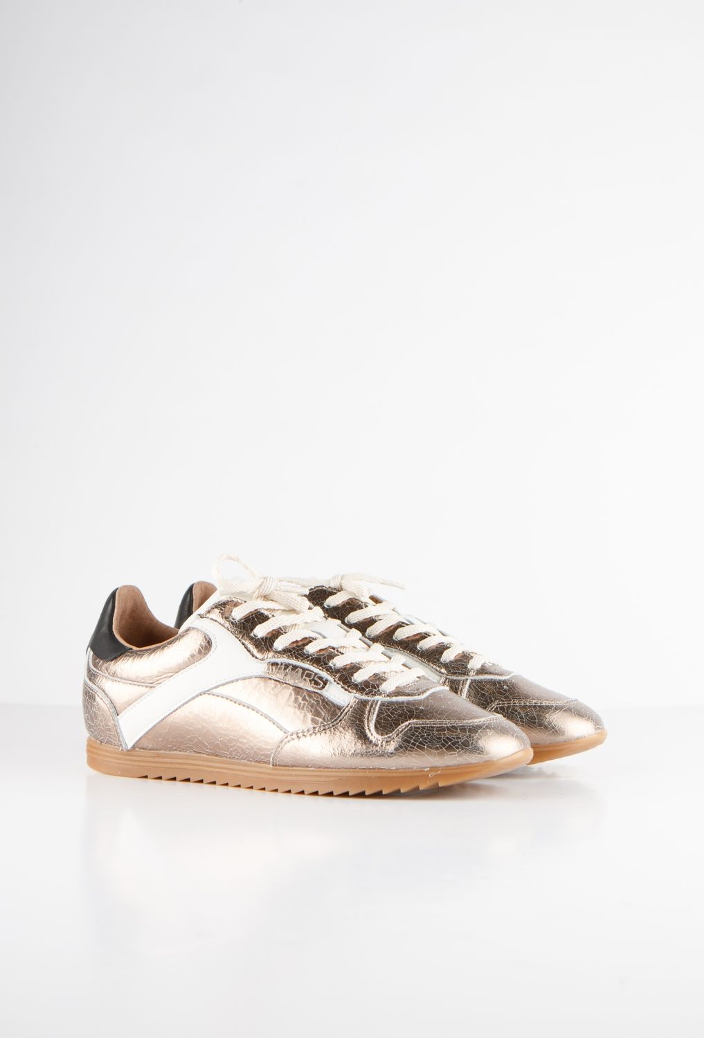 DWRS Tula crackled leather sneakers - bronze