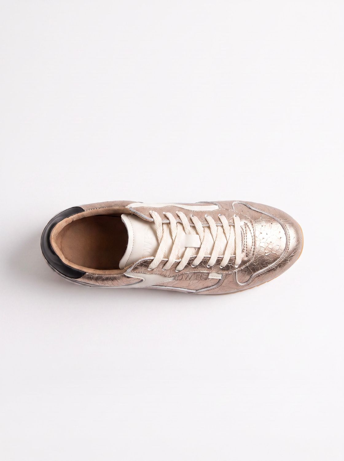 DWRS Tula crackled leather sneakers - bronze