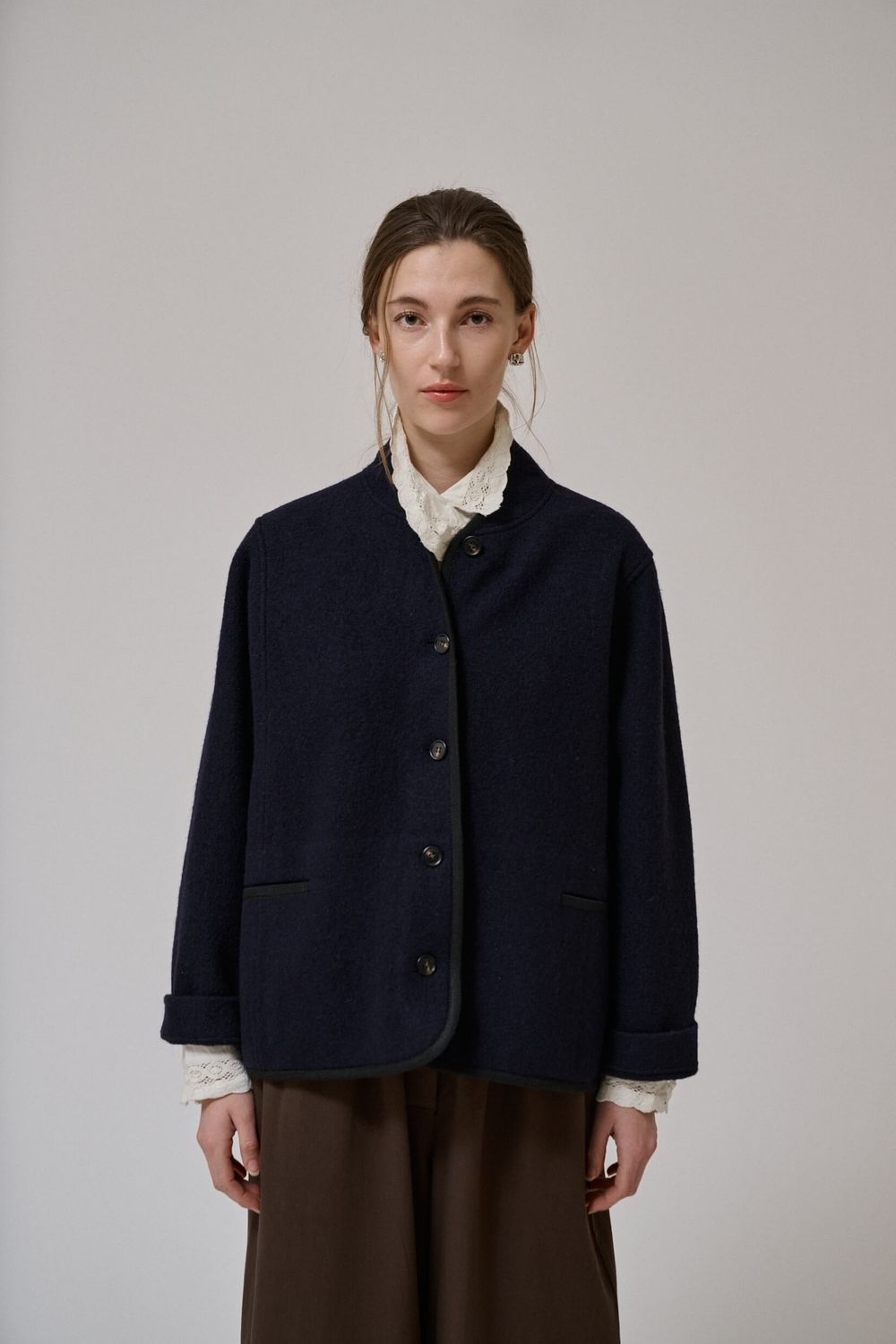 Anne-mi Hill longsleeve wool jacket - dark navy