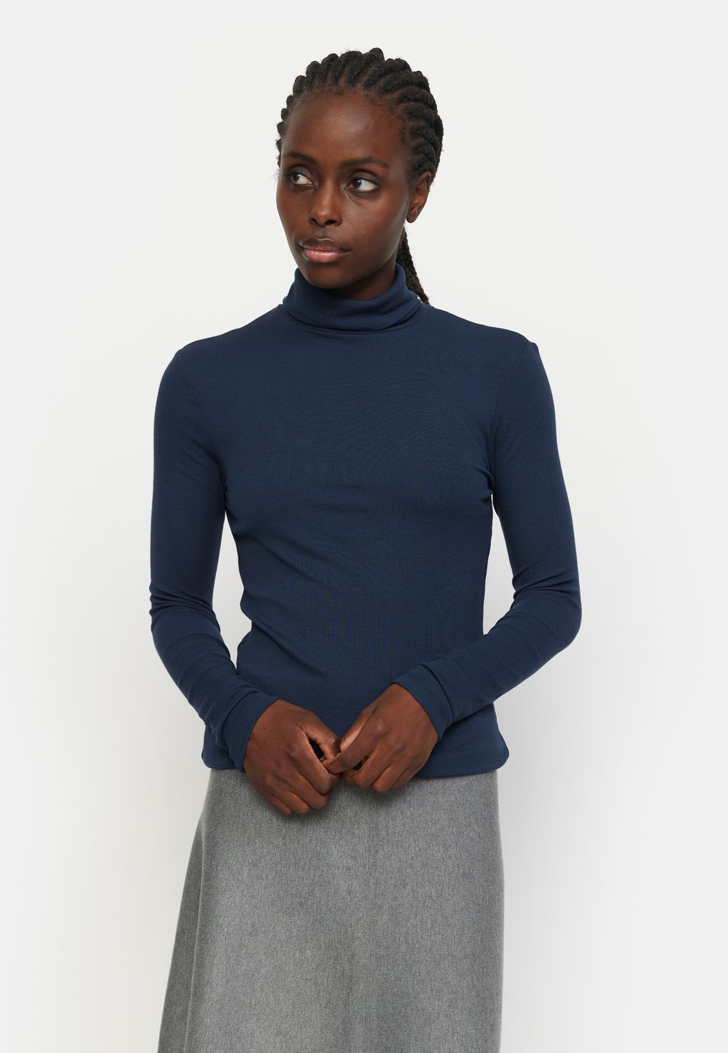 Soft Rebels Fenja rollneck top - total eclipse