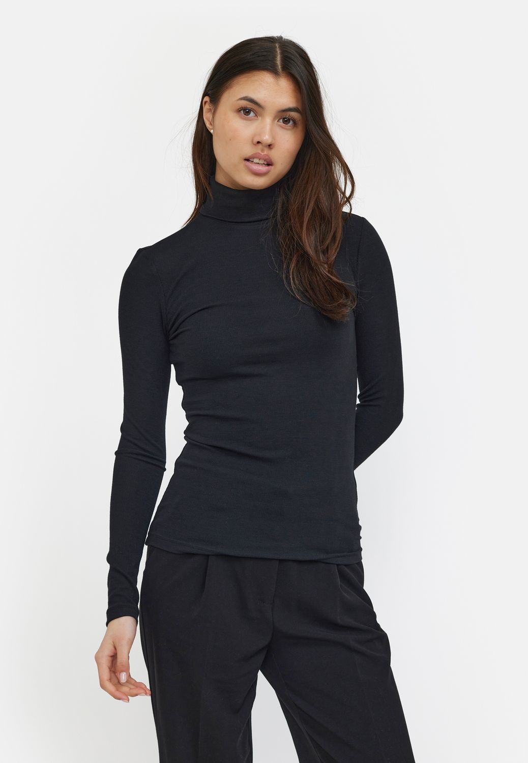 Soft Rebels Fenja rollneck top - black