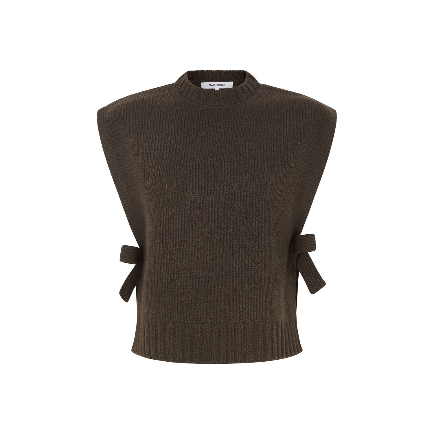Soft Rebels Timo vest knit - demitasse