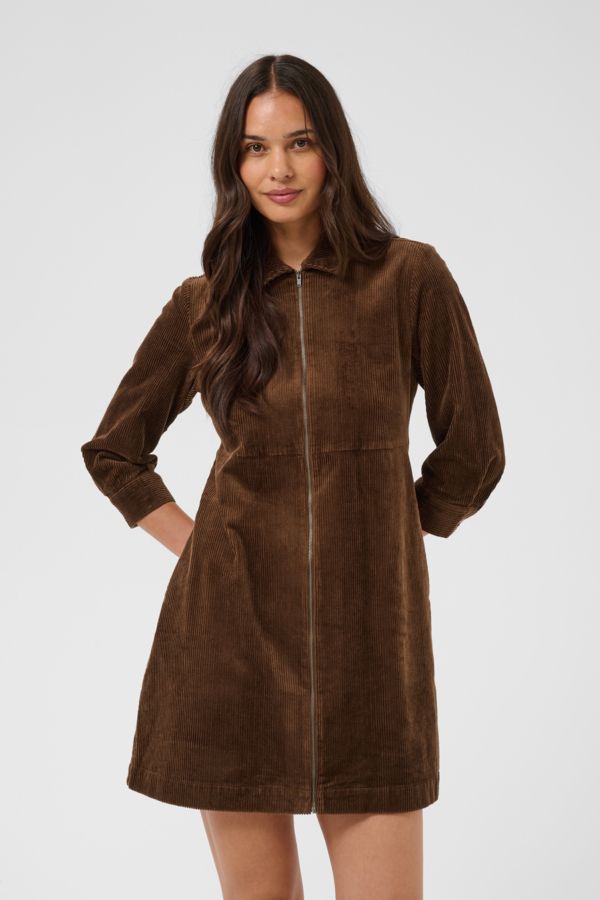 Kaffe Sella corduroy dress - brown
