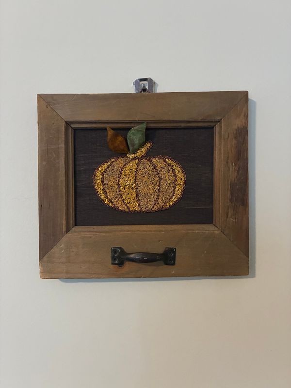 Upcycled Pumpkin Wall Art